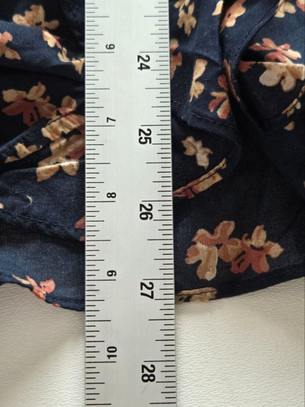 $145 Lauren Ralph Lauren Floral Cotton Voile Puff-Sleeve Blouse Navy Size XL - Picture 12 of 13